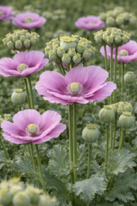 Papaver somniferum Hen and Chickens