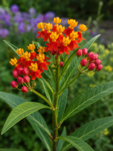 Asclepias curassavica Röd fjäril
